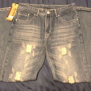 Jeans Denim Ripped/Faded Straight fit W33